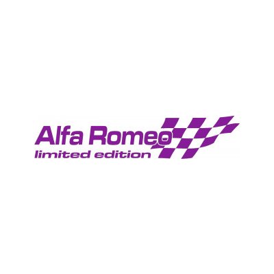 SAMOLEPKA Alfa Romeo limited edition pravá (14 - fialová) NA AUTO, NÁLEPKA, FÓLIE, POLEP, TUNING, VÝROBA, TISK, ALZA