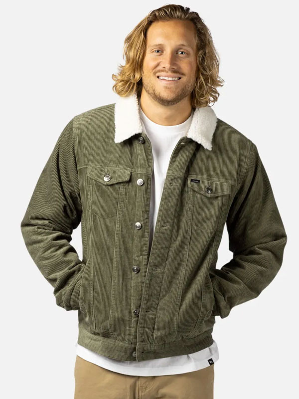 Rip Curl State Cord Jacket Dusty Olive
