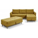 Furniture Sobczak Pires s taburetem žlutá