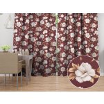 Biante Bavlněný závěs Sandra SA-773 Bílé květy na vínovém 150x220 cm – Hledejceny.cz