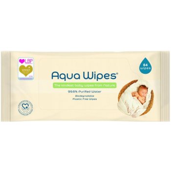 Aqua Wipes Eko dětské vlhčené ubrousky 64 ks