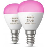 Philips SADA 2x LED RGBW Stmívatelná žárovka Hue WACA P45 E14/5,1W/230V P5750 – Zboží Živě