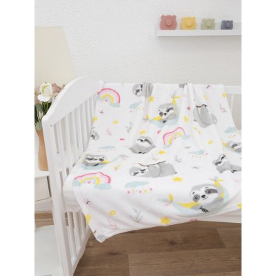 MKLuzkoviny.cz Dětská deka do postýlky mikroplyš Exclusive Lenochod – Sleviste.cz