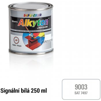 Alkyton hladký polomat RAL 9003 0,25 l signální bílá