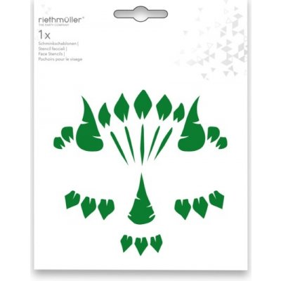 Amscan Šablony na obličej maska zelená – Zboží Dáma