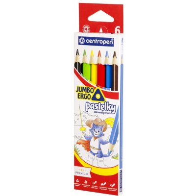 Centropen Jumbo trojhranné 9522 6 ks – Zbozi.Blesk.cz