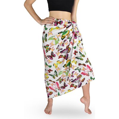 Sarong BUTTERFLY zeleno-žlutý – Zboží Dáma