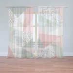 Sablio Záclony Obrazce v něžných barvách: 2ks 150x250cm – Hledejceny.cz