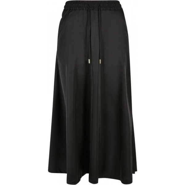 Dámská sukně Urban Classics Ladies Satin Midi Skirt black