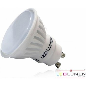 Ledlumen LED žárovka 8W 10xSMD2835 GU10 840lm CCD studená bílá