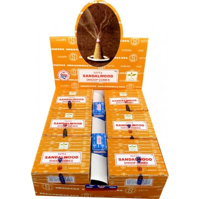 Shrinivas Satya Vonné kužely Sandalwood 12 ks – Hledejceny.cz
