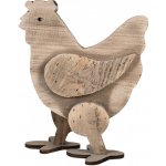 Hnědá antik dekorativní dřevěná figurka slepička 23*12*28 cm – Hledejceny.cz