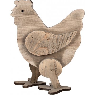 Hnědá antik dekorativní dřevěná figurka slepička 23*12*28 cm – Hledejceny.cz