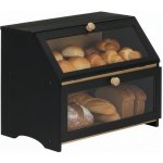 Dřevěný chlebník SPRINGOS KI0161 černý – Sleviste.cz