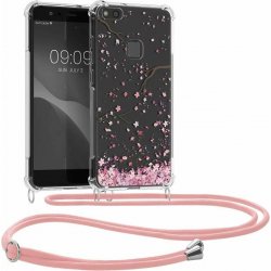 Pouzdro kwmobile Pevné silikonové Crossbody Huawei P10 Lite s popruhem - Cherry blossoms