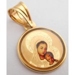 Klenoty Budín Zlatý gravírovaný přívěsek zlatá madonka s ježíškem H2210 – Hledejceny.cz