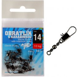 Giants Fishing Obratlík s karabinkou Barrel Swivel with Interlock Snap vel.14 10kg