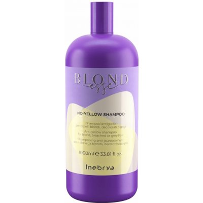 Inebrya Blondesse No-Yellow Shampoo šampon pro blond zesvětlené a šedivé vlasy 1000 ml – Zbozi.Blesk.cz