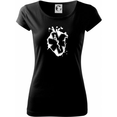 Zdravotnické srdce Pure dámské triko Černá