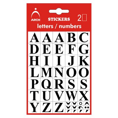 SAMOLEPÍCÍ PÍSMENA 453B, A-Z, 14 mm černé – Hledejceny.cz