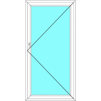 Ekosun Balkónové dveře Ekosun 6 Jednokřídlé otevírací Bílá - Bílá 90 x 220 cm – Hledejceny.cz
