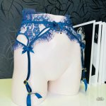 Agent Provocateur Agent Provocateur Podvazkový Pás Palmina 2 Tmavě modrá – Zboží Dáma