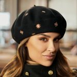 Krumlovanka dámský baret W-0332/018 černý – Hledejceny.cz