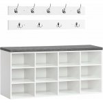 Vasagle Jungo 100 cm bílý/šedý – Hledejceny.cz