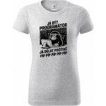 Krtek programátor, černý tisk Dámské tričko Basic – Sleviste.cz