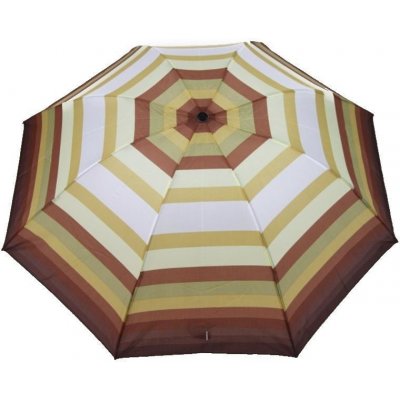 Skládací pruhovaný deštník Danken hnědý
