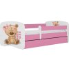 Postel Kocot Kids Babydreams medvídek růžová se šuplíky s matrací
