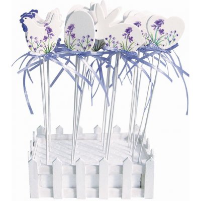Velikonoční zápich drěvený 5 cm + špejle, Levandule – Zboží Mobilmania
