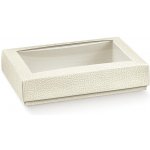 Scotton S.p.A. KRABIČKA NA PRALINKY BÍLÁ KŮŽE S OKÉNKEM NA 19x14x4cm – Sleviste.cz
