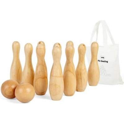 Bigjigs Toys Dřevěné kuželky – Zboží Dáma