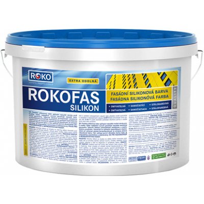 Rokospol Rokofas Silikon bílá fasádní silikonová barva 15 kg – Sleviste.cz