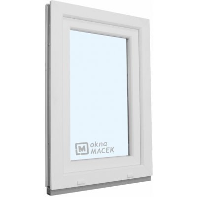KNIPPING Plastové okno - 70 AD, 600x1200 mm, OS, bílá Otevírání: levé, Sklo: čiré – Hledejceny.cz