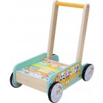 mamido Dětský dřevěný vozík s kostkami – Zboží Mobilmania