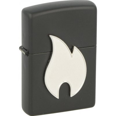 Zippo Black Flame Emblem matný – Hledejceny.cz