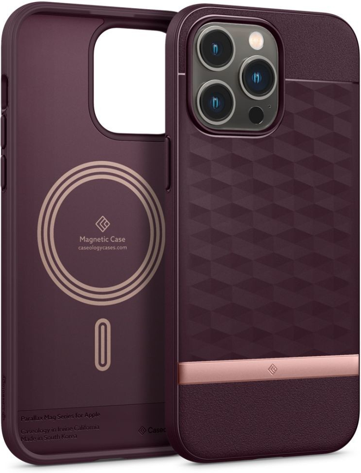 Pouzdro Spigen Caseology PARALLAX MAG MAGSAFE IPHONE 14 PRO MAX BURGUNDY