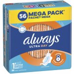 Always Ultra Normal hygienické vložky Vel. 1 s křidélky 56 ks – Zboží Dáma