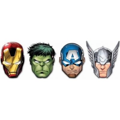 Godan Party papírové masky Avengers 6 ks