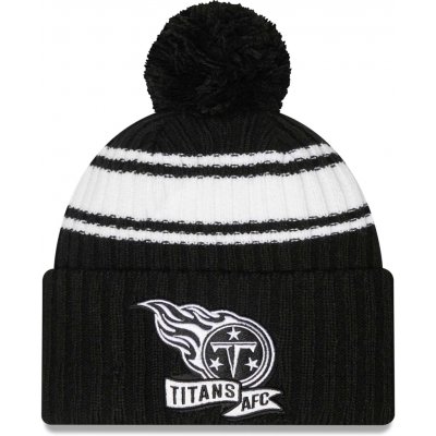New Era Pánská zimní čepice Tennessee Titans NFL Official 2022 Sideline Sport Knit Black & White – Hledejceny.cz