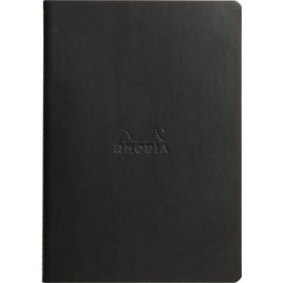 Rhodiarama Zápisník linkovaný s prošitým hřbetem A5 90g/m2 32 listů černý obal