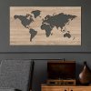 Nástěnné mapy Dřevěná mapa světa na zeď - obraz