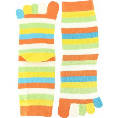 Boma PRSTAN barevné prstové ponožky vzor 10 meruňková