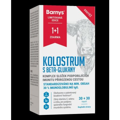 Barny's Kolostrum s betaglukany limitovaná edice 60 kapslí – Hledejceny.cz
