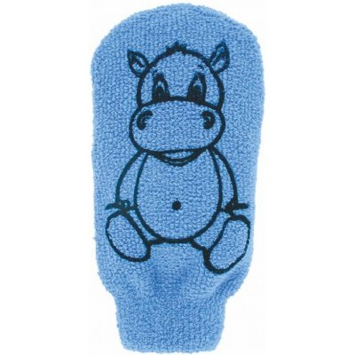 Förster´s dětská mycí žínka bavlna velká s obrázkem Hrošíka modrá – Zboží Dáma