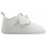 Balerínky s mašličkou ploché vsuvné na suchý zip eko kůže klasické bílé – Zboží Mobilmania