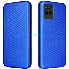 Pouzdro Shield4U Magnetic Realme 8i RMX3151 Carbon Fiber modré