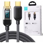 JoyRoom S-CC100A4 Type-C - Type-C, digitální displej, 100W Fast Charging, 480Mbps, 1,2m, černý – Zboží Mobilmania